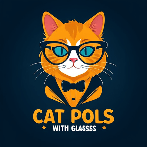 AI Design for cat with glasses