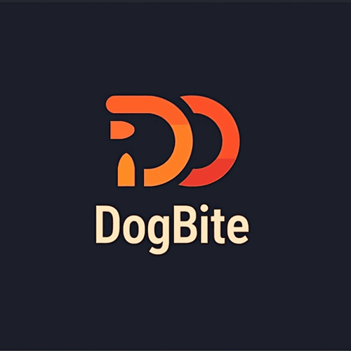 AI Design for wordmark letters only logo. text 'DogBite'. creative concept.