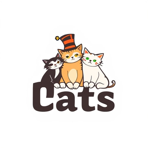 AI Design for Hats and cats, letter form