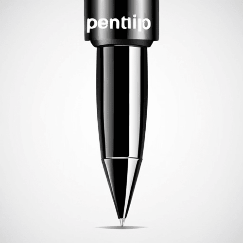 AI Design for logo for PenTip company. close up of pen tip for drawing. Add the words PenTip