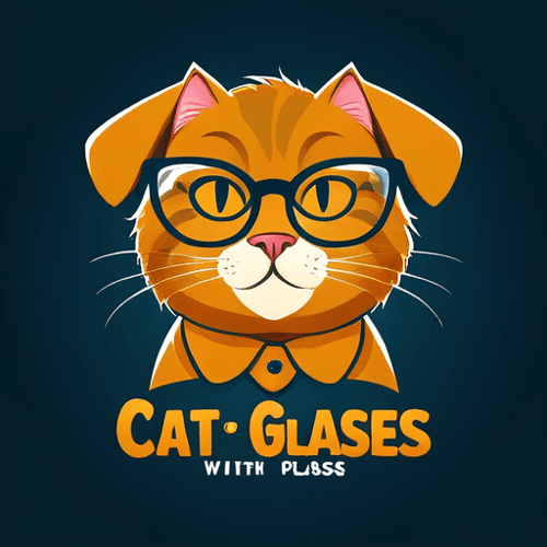 AI Design for cat with glasses