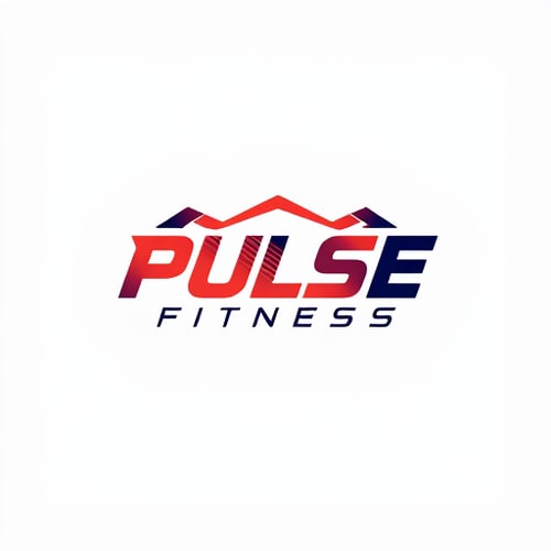 AI Design for Design a modern and energetic logo for "Pulse Fitness," with bold typography and movement-inspired shapes to evoke strength and activity.