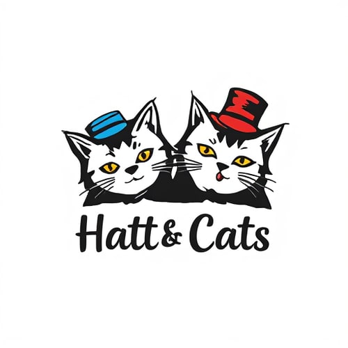 AI Design for Hats and cats, words
