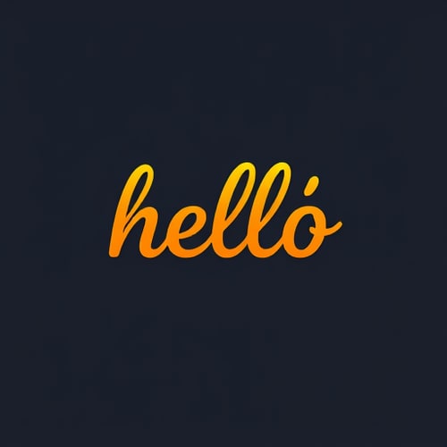 AI Design for hello wordmark
