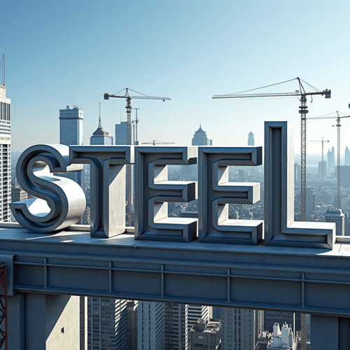 AI Design for In the heart of a strong and vibrant city, a sleek and modern wordmark logo for a construction company named "Steel" comes to life. The letters of "Steel" are bold and angular, crafted in a polished silver-gray hue that gleams under the bright light, reminiscent of freshly installed steel beams. Each letter is meticulously designed to convey strength and reliability, with sharp edges that suggest precision and durability.The logo is set against a backdrop of a bustling urban skyline, where towering skyscrapers of various shapes and sizes reflect the shimmering blue sky. Cranes can be seen in the distance, actively working to shape the city's future, while the distant sounds of construction — hammers clanging, machinery roaring, and workers chatting animatedly — create a dynamic atmosphere. In the foreground, a sturdy, industrial-style font emphasizes the name, exuding a sense of confidence and professionalism. The overall composition resonates with the essence of innovation and hard work, appealing to clients seeking steadfast partnership in their construction ambitions. An understated, bold tagline below the logo reads; “Building the Future,” encapsulating the company’s mission of forging strong foundations and inspiring growth in both the community and the industry.