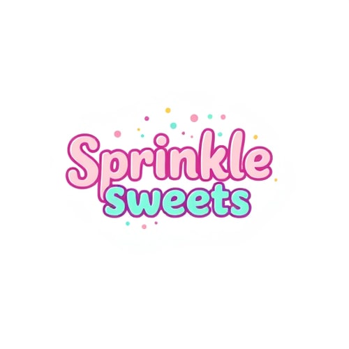AI Design for Create a playful logo for "Sprinkle Sweets," with fun fonts and pastel colors.