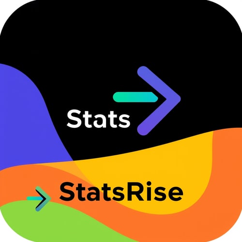 AI Design for concept logo of a arrow. colorful playful theme. with the text 'StatsRise'