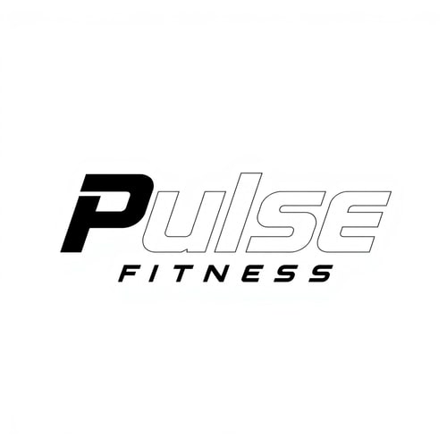 AI Design for Design a modern and energetic logo for "Pulse Fitness," with bold typography and movement-inspired shapes to evoke strength and activity.