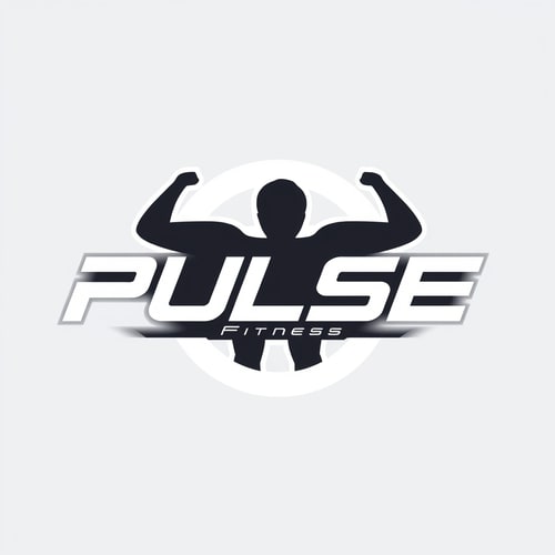 AI Design for Design a modern and energetic logo for "Pulse Fitness," with bold typography and movement-inspired shapes to evoke strength and activity.