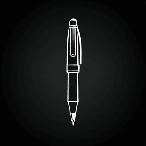 AI Design for logo for PenTip company. close up of pen tip for drawing