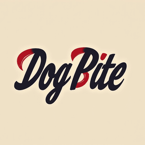 AI Design for wordmark logo. text 'DogBite'. creative