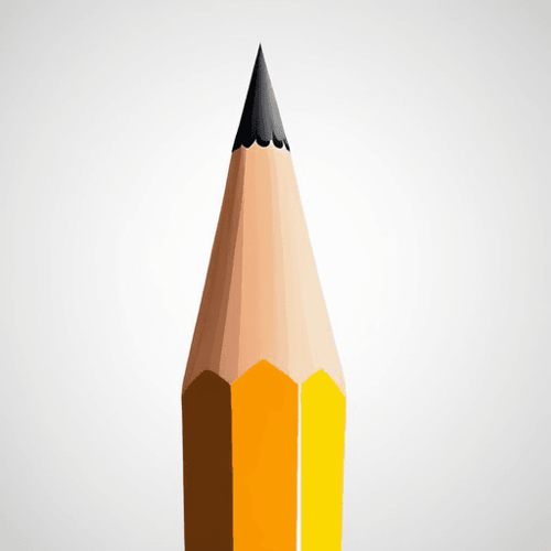 AI Design for Emplem style logo. close up of pencil tip for drawing compnay called PenTip