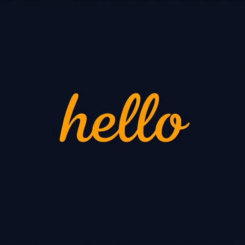 AI Design for hello wordmark