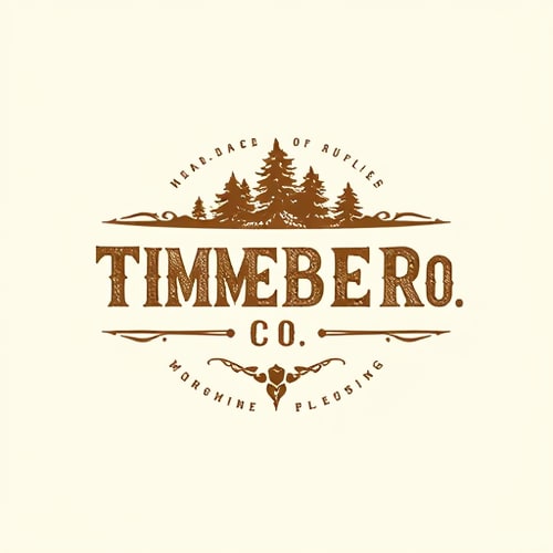 AI Design for Create a rustic, vintage-inspired logo for "Timber & Co.," focusing on textured fonts and earthy tones to convey tradition and craftsmanship.