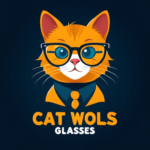 AI Design for cat with glasses