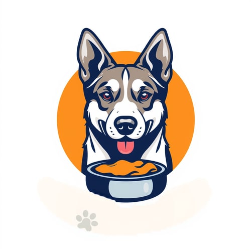 AI Design for dog with text dog food