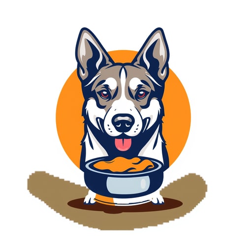AI Design for dog with text dog food