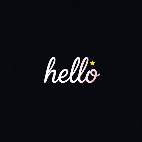 AI Design for hello wordmark