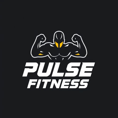 AI Design for Design a modern and energetic logo for "Pulse Fitness," with bold typography and movement-inspired shapes to evoke strength and activity.