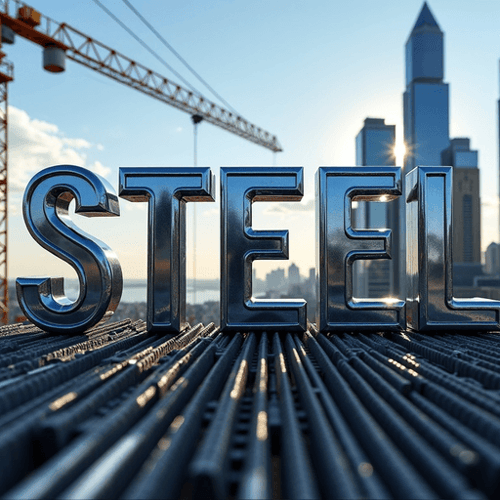 AI Design for In the heart of a strong and vibrant city, a sleek and modern wordmark logo for a construction company named "Steel" comes to life. The letters of "Steel" are bold and angular, crafted in a polished silver-gray hue that gleams under the bright light, reminiscent of freshly installed steel beams. Each letter is meticulously designed to convey strength and reliability, with sharp edges that suggest precision and durability.The logo is set against a backdrop of a bustling urban skyline, where towering skyscrapers of various shapes and sizes reflect the shimmering blue sky. Cranes can be seen in the distance, actively working to shape the city's future, while the distant sounds of construction — hammers clanging, machinery roaring, and workers chatting animatedly — create a dynamic atmosphere. In the foreground, a sturdy, industrial-style font emphasizes the name, exuding a sense of confidence and professionalism. The overall composition resonates with the essence of innovation and hard work, appealing to clients seeking steadfast partnership in their construction ambitions. An understated, bold tagline below the logo reads; “Building the Future,” encapsulating the company’s mission of forging strong foundations and inspiring growth in both the community and the industry.