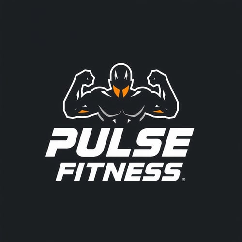 AI Design for Design a modern and energetic logo for "Pulse Fitness," with bold typography and movement-inspired shapes to evoke strength and activity.