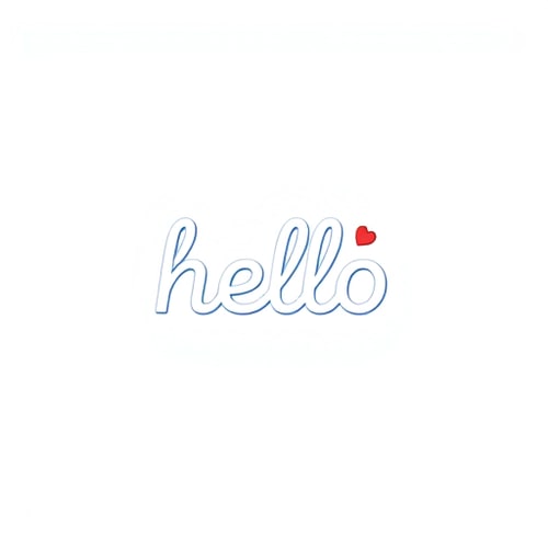 AI Design for hello wordmark