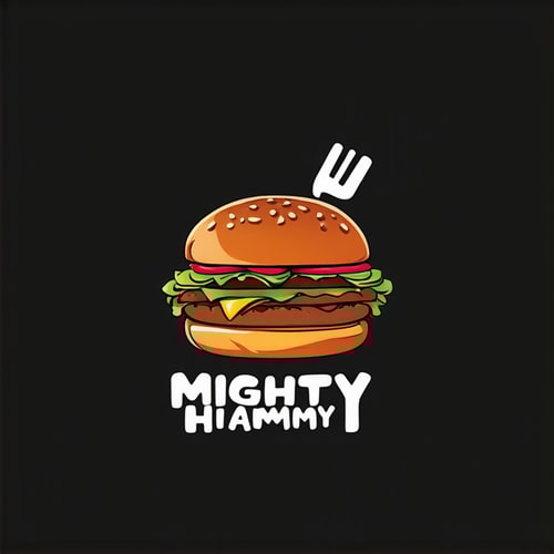 AI Design for  Design a playful logo for a gourmet burger restaurant, “Mighty Hammy.”