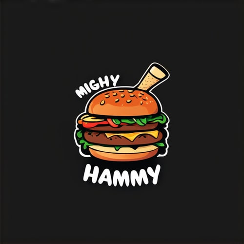 AI Design for  Design a playful logo for a gourmet burger restaurant, “Mighty Hammy.”