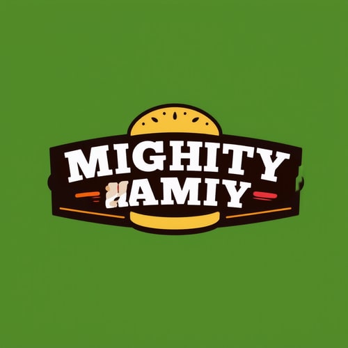 AI Design for Design a playful logo for a gourmet burger restaurant, “Mighty hammy.”