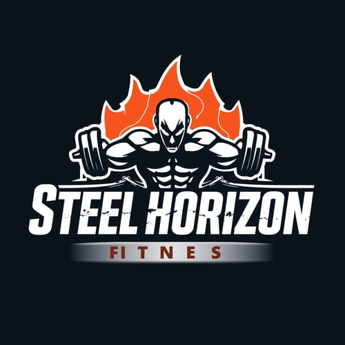 AI Design for Design a powerful logo for a gym named “Steel Horizon Fitness.”
