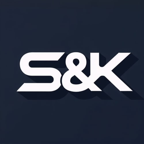 AI Design for S&K text. connect the & and K