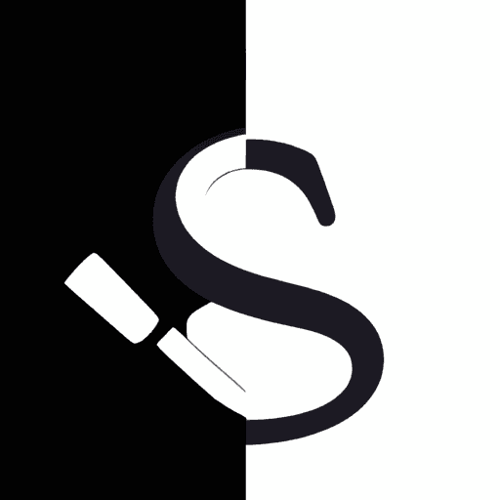 AI Design for S&K in White. Dark blue background