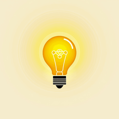 AI Design for Design a minimalist lightbulb with bright yellow colors and clean, creative font for "BrightSpark". The logo should be a Wordmark type.