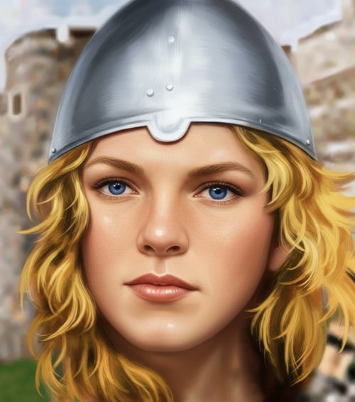 AI Design for make her look realistic , but using the same character