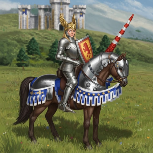 AI Design for improve the quality of the horse and the background. make it more realistic