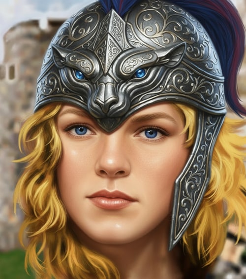 AI Design for make her more beautiful and change the helmet to more cool