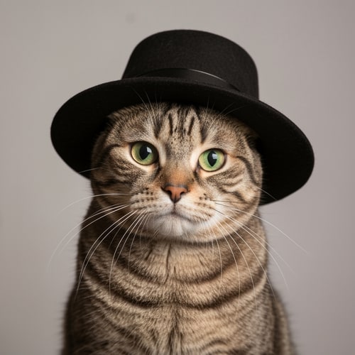 AI Design for cat in a hat