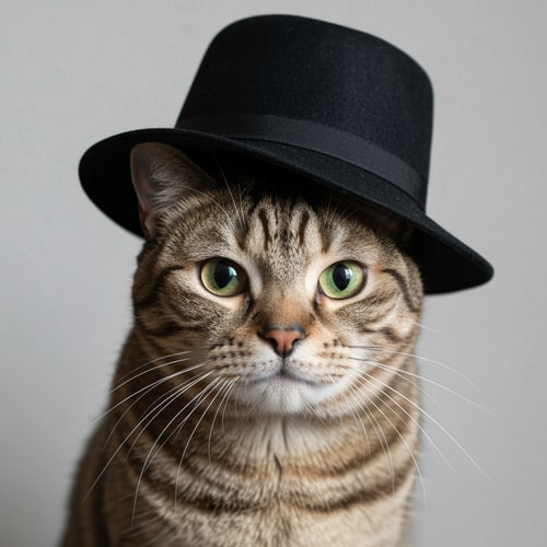 AI Design for cat in a hat