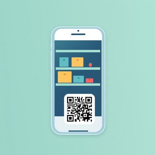 AI Design for an app icon for ios for an inventory app which scaned value assets from asset accounting with a small qr code