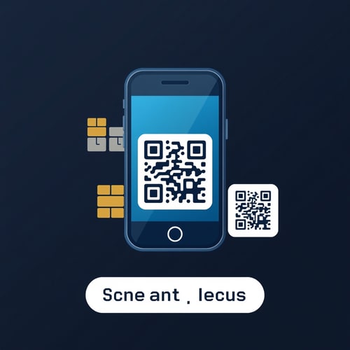 AI Design for an app icon for ios for an inventory app which scaned value assets from asset accounting with a small qr code
