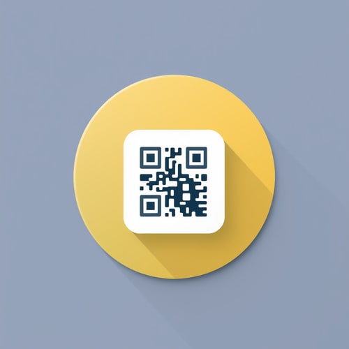 AI Design for an app icon for ios for an inventory app which scaned value assets from asset accounting with a small qr code