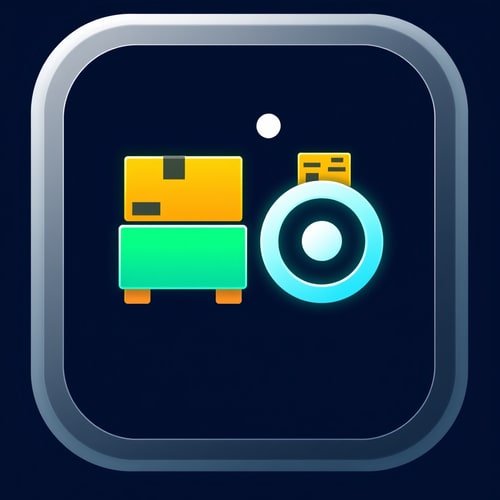 AI Design for an app icon for ios for an inventory app which scaned value assets from asset accounting
