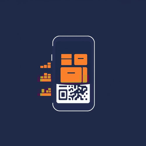 AI Design for icon for a inventory app with qr code