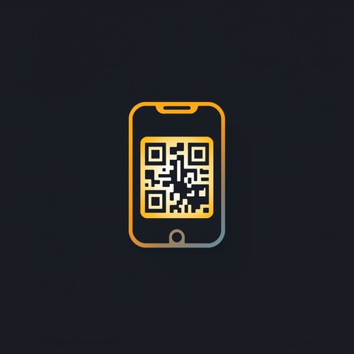 AI Design for icon for a inventory app with qr code