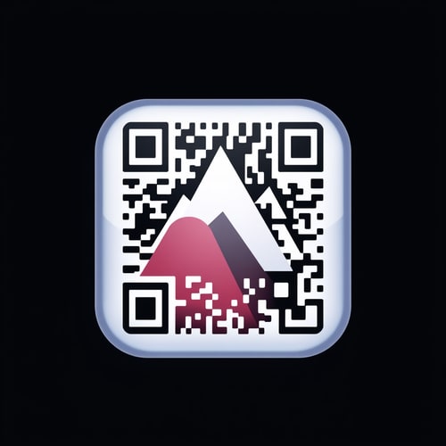 AI Design for an app icon for ios for an app which scaned fixed assets via qr code label