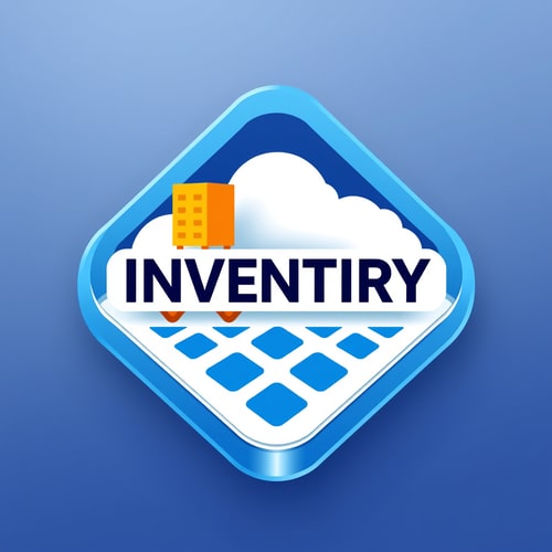 AI Design for an app icon for ios for an inventory app which server and industrial machines machines from asset accounting