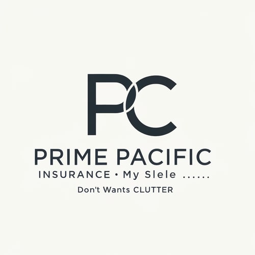 AI Design for logo name: PRIME PACIFIC INSURANCE Wants SLEEK.......My initials are PC. I was thinking of Prime pacifiC to make the P and C stand out. Don't Wants CLUTTER About Us INSURANCE SERVICES