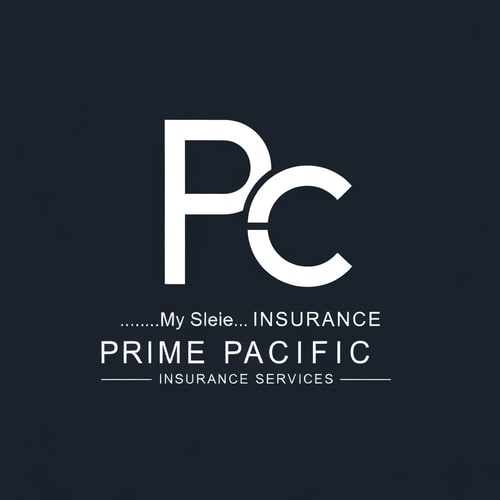 AI Design for logo name: PRIME PACIFIC INSURANCE Wants SLEEK.......My initials are PC. I was thinking of Prime pacifiC to make the P and C stand out. Don't Wants CLUTTER About Us INSURANCE SERVICES