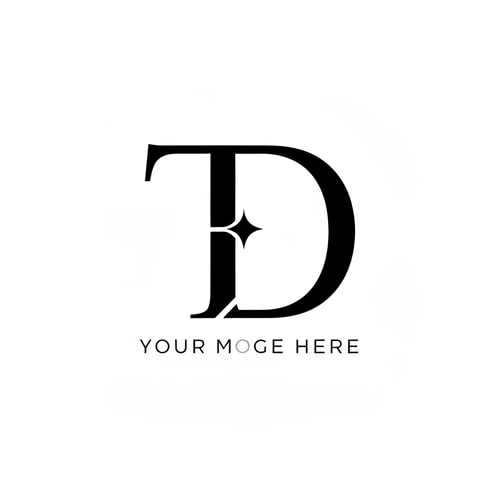 AI Design for Create a logo with letters T D with nice stylish font and typography