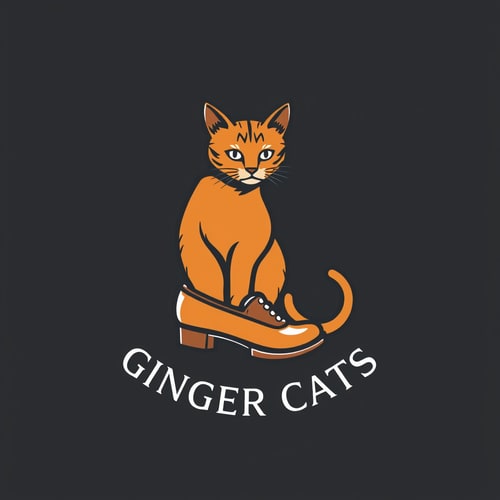 AI Design for a shoes company, for ginger cats